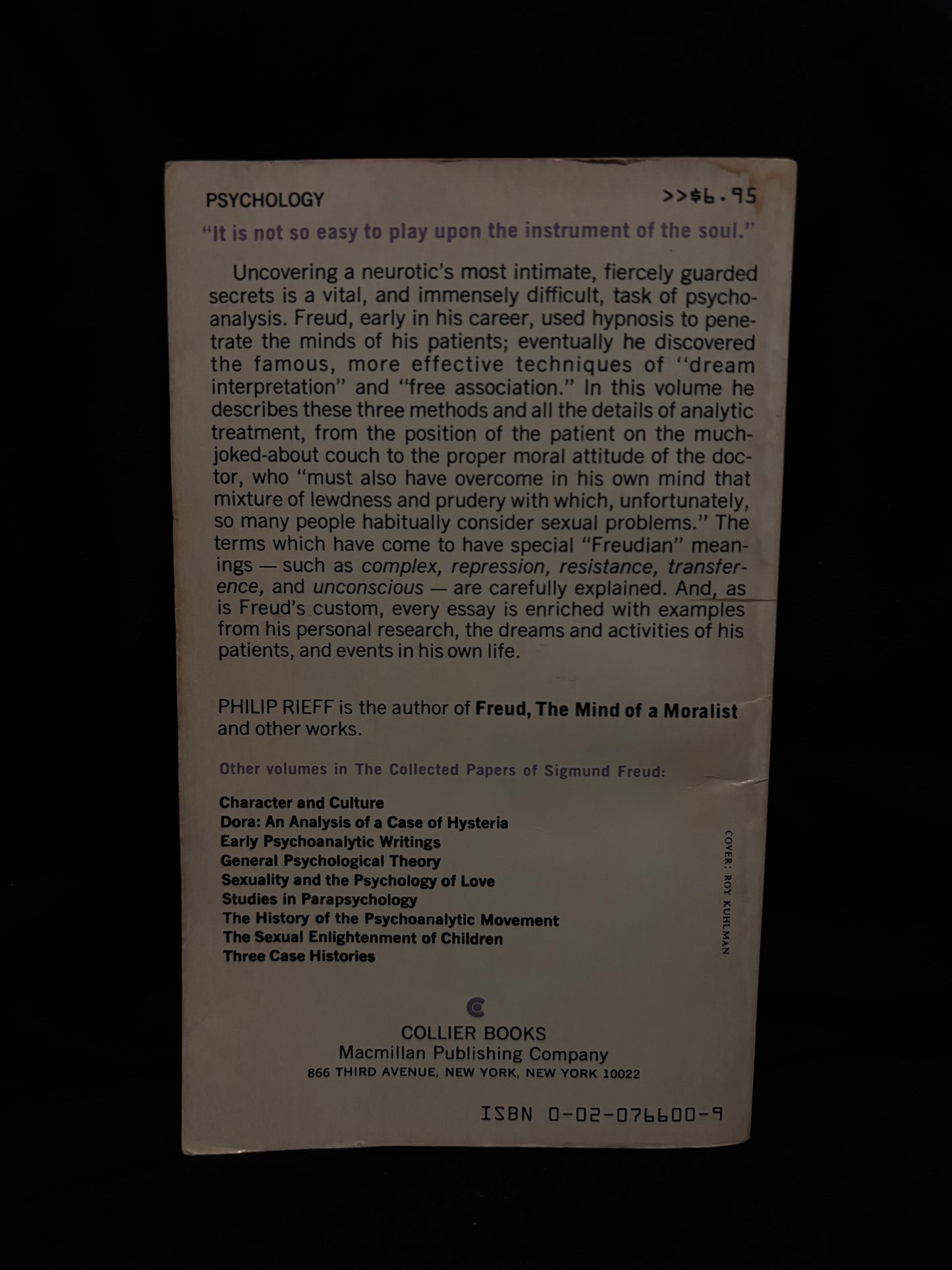 FREUD: THERAPY AND TECHNIQUE