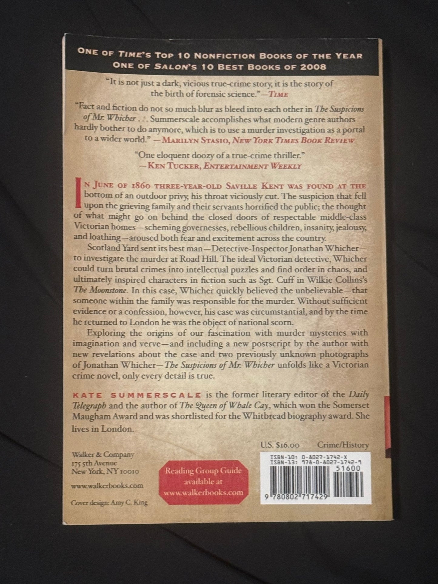 THE SUSPICIONS OF MR. WHICHER: A SHOCKING MURDER AND THE UNDOING OF A GREAT VICTORIAN DETECTIVE